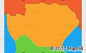 Political Simple Map of Ha Quang