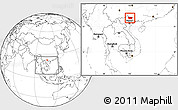 Blank Location Map of Cao Bang, within the entire country