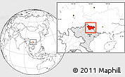 Blank Location Map of Cao Bang, highlighted country