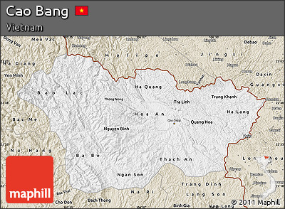 Classic Style Map of Cao Bang
