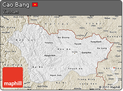 Classic Style Map of Cao Bang