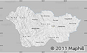 Gray Map of Cao Bang, single color outside