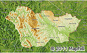 Physical Map of Cao Bang, satellite outside