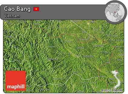 Satellite Map of Cao Bang
