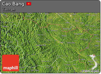 Satellite Map of Cao Bang
