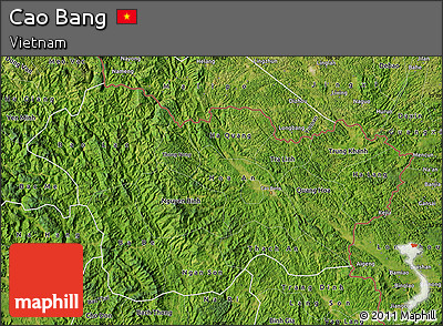 Satellite Map of Cao Bang
