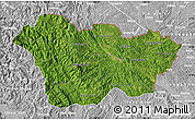 Satellite Map of Cao Bang, lighten, desaturated
