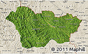 Satellite Map of Cao Bang, shaded relief outside