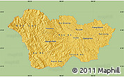 Savanna Style Map of Cao Bang, single color outside