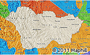 Shaded Relief Map of Cao Bang, political outside