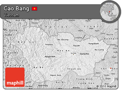 Silver Style Map of Cao Bang