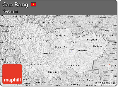 Silver Style Map of Cao Bang