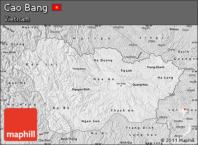 Silver Style Map of Cao Bang