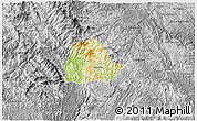 Physical 3D Map of Ngan Son, desaturated