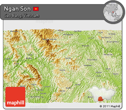Physical 3D Map of Ngan Son