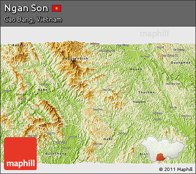 Physical 3D Map of Ngan Son