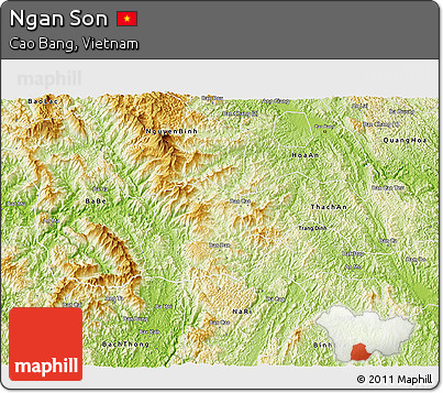 Physical 3D Map of Ngan Son