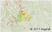 Physical 3D Map of Ngan Son, lighten