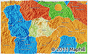 Physical 3D Map of Ngan Son, political outside