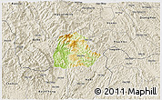 Physical 3D Map of Ngan Son, shaded relief outside