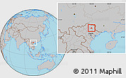 Gray Location Map of Ngan Son