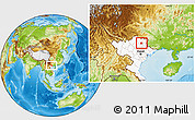 Physical Location Map of Ngan Son, highlighted country