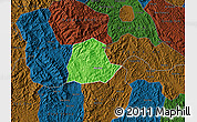 Political Map of Ngan Son, darken