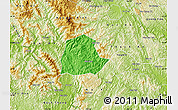 Political Map of Ngan Son, physical outside