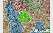 Political Map of Ngan Son, semi-desaturated