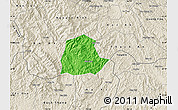 Political Map of Ngan Son, shaded relief outside