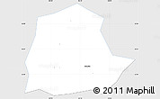 Silver Style Simple Map of Ngan Son, single color outside