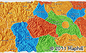 Political 3D Map of Nguyen Binh