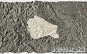 Shaded Relief 3D Map of Nguyen Binh, darken