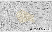 Shaded Relief 3D Map of Nguyen Binh, desaturated