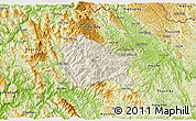 Shaded Relief 3D Map of Nguyen Binh, physical outside