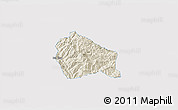 Shaded Relief 3D Map of Nguyen Binh, single color outside