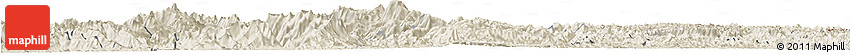 Shaded Relief Horizon Map of Nguyen Binh