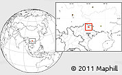 Blank Location Map of Nguyen Binh