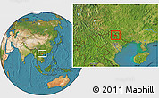 Satellite Location Map of Nguyen Binh