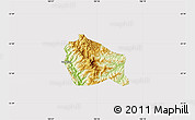 Physical Map of Nguyen Binh, cropped outside