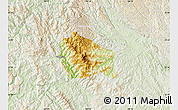 Physical Map of Nguyen Binh, lighten
