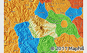 Physical Map of Nguyen Binh, political outside
