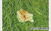 Physical Map of Nguyen Binh, satellite outside