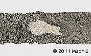 Shaded Relief Panoramic Map of Nguyen Binh, darken