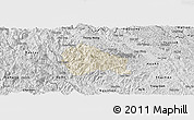 Shaded Relief Panoramic Map of Nguyen Binh, desaturated