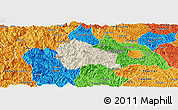 Shaded Relief Panoramic Map of Nguyen Binh, political outside