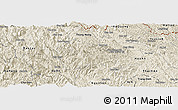 Shaded Relief Panoramic Map of Nguyen Binh