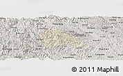 Shaded Relief Panoramic Map of Nguyen Binh, semi-desaturated