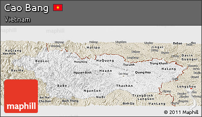 Classic Style Panoramic Map of Cao Bang