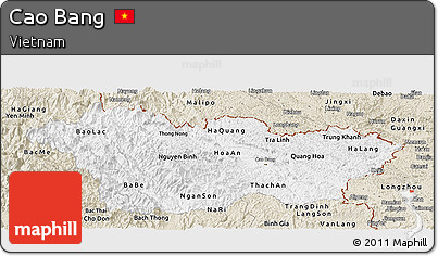 Classic Style Panoramic Map of Cao Bang